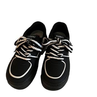 Повседневные черные женские кроссовки весна и зима новые модные спортивные туфли на платформе оригинальные роскошные вулканизированные женские туфли