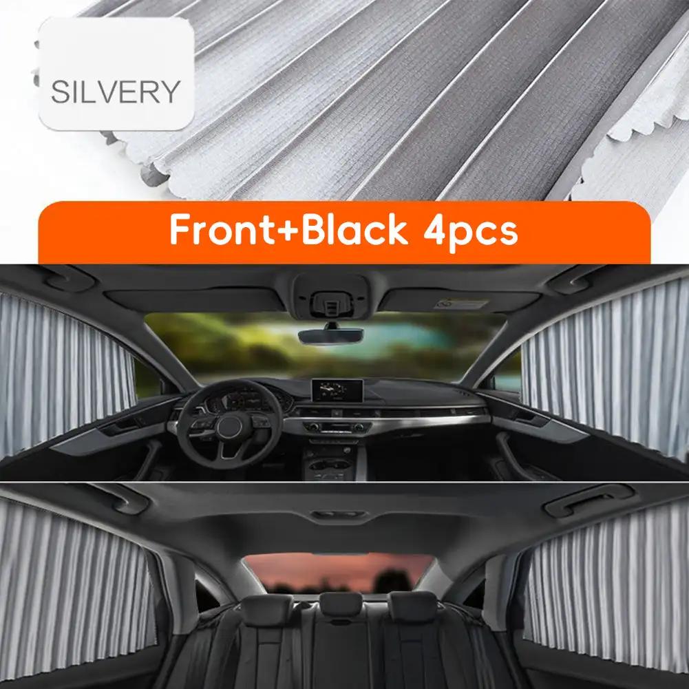 2/4 шт. солнцезащитный козырек на окно автомобиля, полностью магнитный, передний задний ряд, солнцезащитный козырек, универсальная защита боковых окон автомобиля, автомобильные шторы