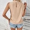 Summer Solid Color Medium Collar Women's Top