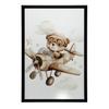 Plakat Latajacy Miś Plakat Latajacy Miś, 50X70 Cm, Rama Drewniana Jasny Dąb, Papier Matowy 230 Gsm