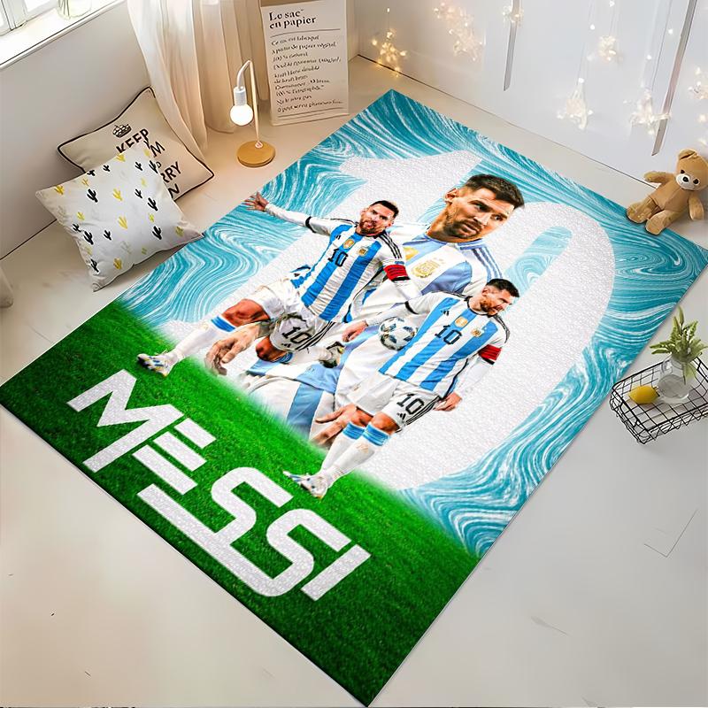 "Argentina Soccer Star Design Rug Non-slip rug suitable for living room and bedroom sofas sofas"