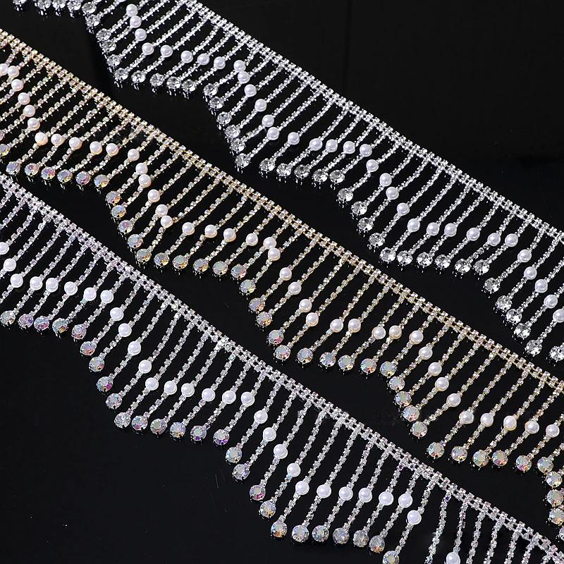 90cm Irregularly Rhinestone Trimming Chain for Wedding Dress Shoes Bags Clothing DIY Sewing Creative Decoration Accessories