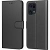 Защитный чехол - E.F.CONNECTION - OPPO Find X5 - Эффект кожи - Черный - Магнитная застежка