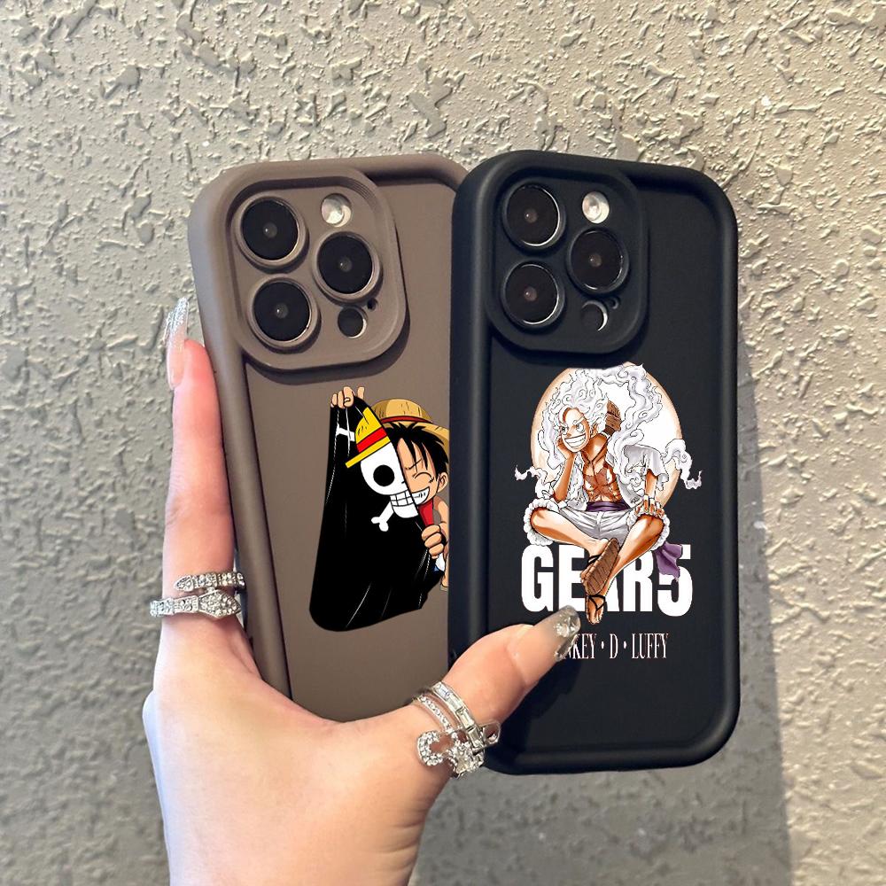 LZ28 One Piece Luffy Gear 5 Silicone Phone Case for iPhone 11 13 14 15 16 Pro Max 7 8 16 Plus 12 Mini XS Max XR Shockproof Back Cover