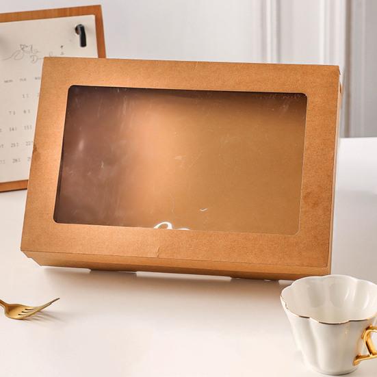 2 шт. ланч-боксы с ручкой для переноски маслостойкая прозрачная видимая крышка водонепроницаемый одноразовый контейнер одноразовый гофрированный