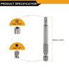 1/3/5 шт. Набор бит для отвертки с головкой Torx Security TT7-TT50, длина 2,56 дюйма, магнитные, с защитой от взлома, 6-точечные звездообразные, для шуруповерта