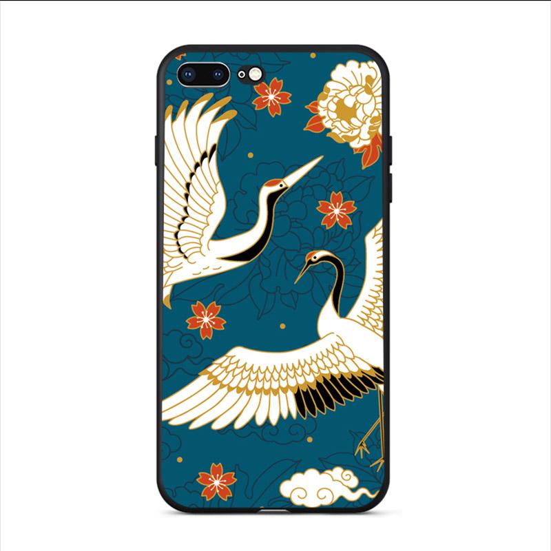 Чехол для телефона с японскими винтажными обоями для iPhone 6 plus 7 8 8plus 11 Pro X XS XR MAX 5 5S SE 2020, мягкая задняя крышка из ТПУ, чехол