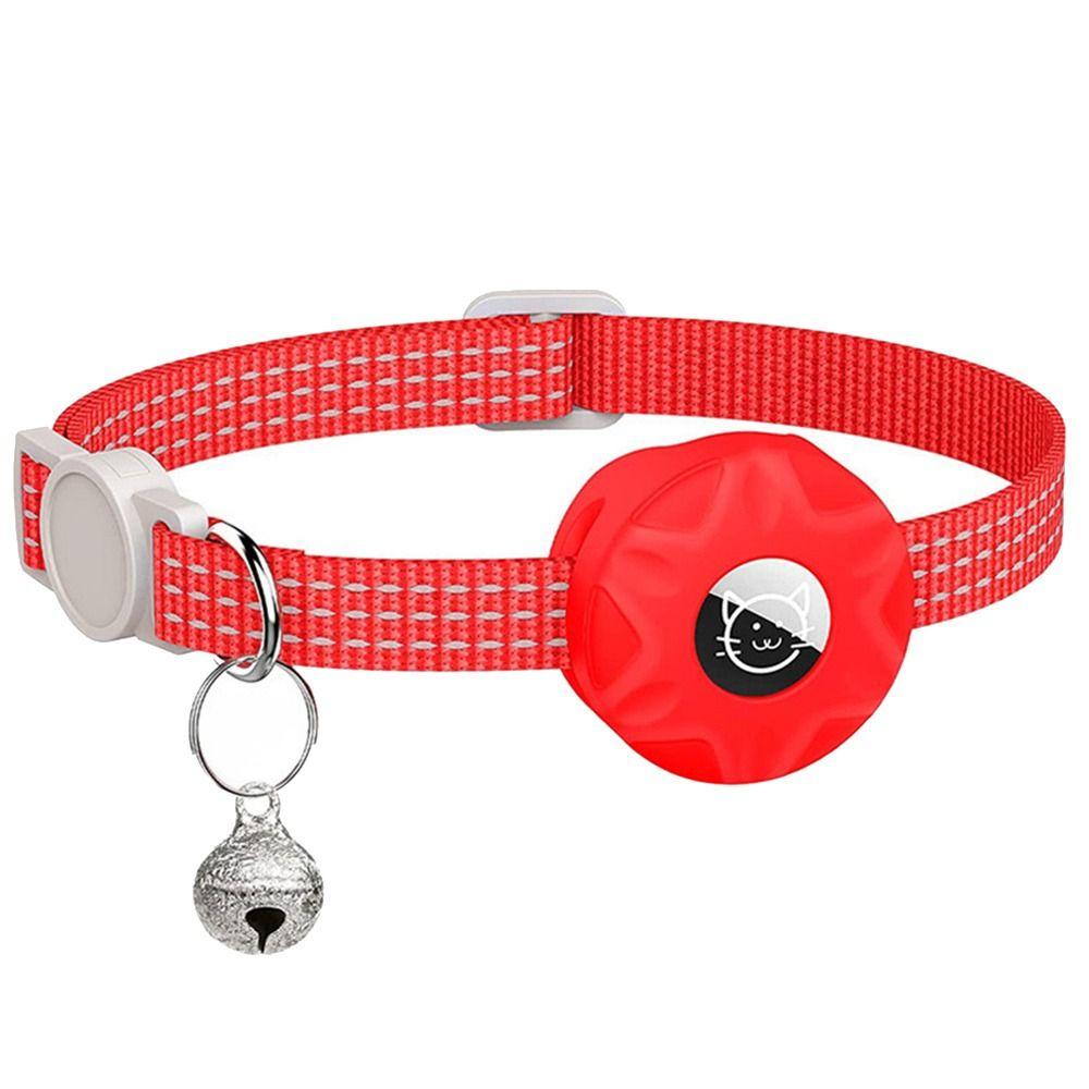 Cat Adjustable Reflective For Apple Airtags Holder Tracker Box Pet Collar Anti-lost Collar