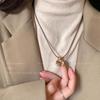 Ins ветер жемчужное ожерелье дизайн цепочка на ключицу кулон сердце украшения