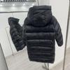 Зимняя длинная куртка с капюшоном на утином пуху для девочек и мальчиков, теплое толстое пальто для детей, верхняя одежда