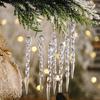 5/12 Pieces Clear Hanging Icicles Ornaments For Christmas Holiday Tree Or Wedding Decoration 6/8 Inches ,DIY Winter Party Decor