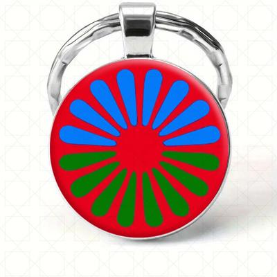 1 шт. Брелок с эмблемой логотипа цыганского флага, прочный, сделай сам, аксессуар для ключей автомобиля, сувенирный подарок для мужчины, женщины