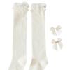 Japanese Lolita Lace Bow Mid-Calf Socks - Cute & Soft