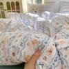 Lilanghua 'Радость Кроликов' Стиранный Хлопок Вязаный Двойной Муслин Комплект Постельного Белья из 4 Предметов