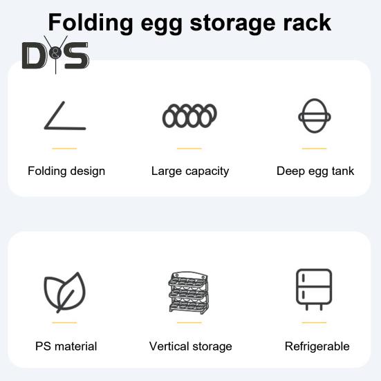 Egg Storage Container Large Capacity Food Grade BPA Free Foldable Design Portable Egg Holder Refrigerator Tray