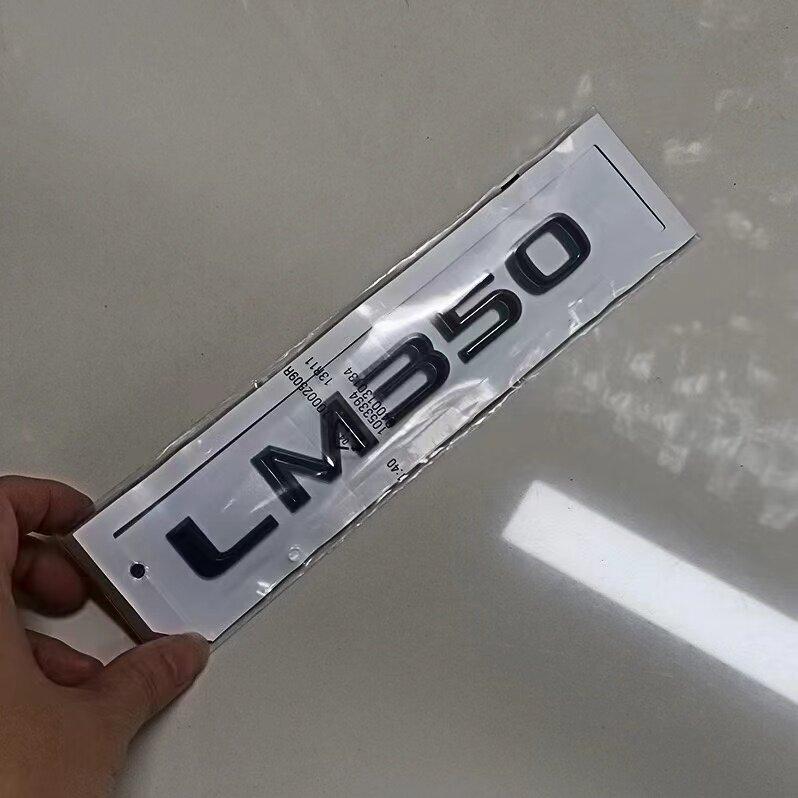 Glossy Black Silver 3D Metal Car Rear Trunk Emblem Badge Letters Decal For LM300 LM300H LM350 Emblem Letters Accessories