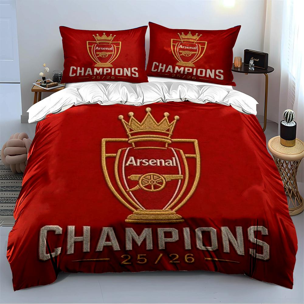 Arsenal Чемпионы Комплект постельного белья Постельное белье Комплект пододеяльника Пододеяльник Наволочки Домашний декор (1 * Пододеяльник 2 * Наволочки, без одеяла)