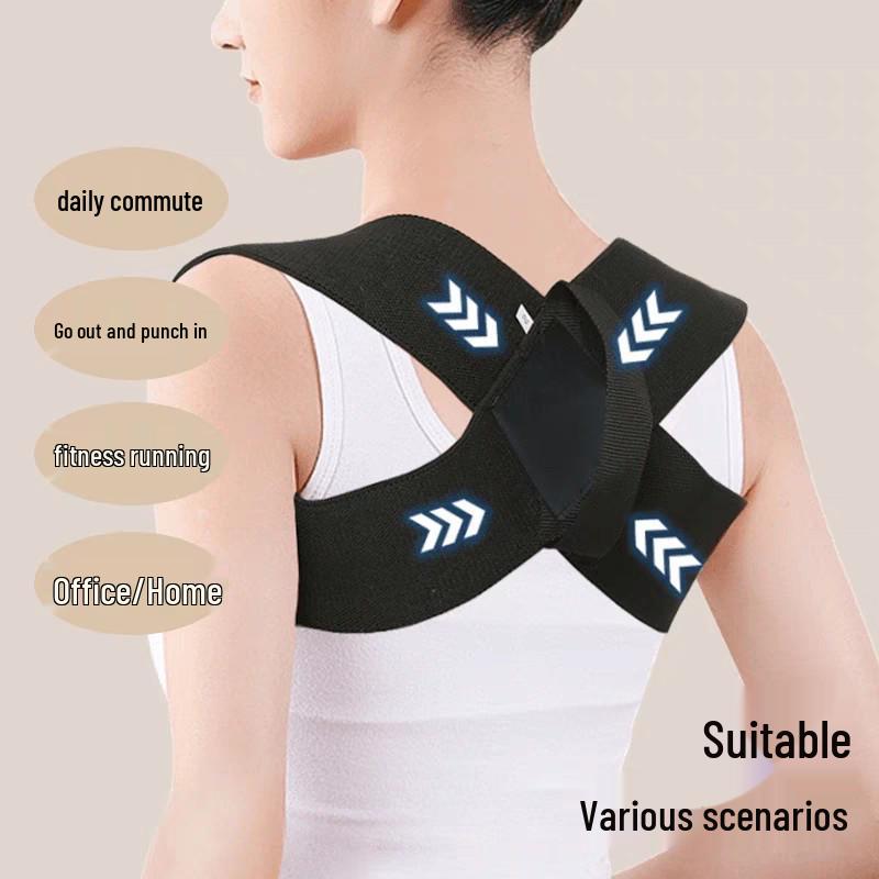 Корректирующий пояс для осанки спины и плеч для взрослых – Эластичная поддержка для шеи, плеч и спины