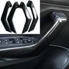 ABS Carbon Fiber Car Interior Door Handle Cover Trim Door Bowl Stickers Decoration 4PCS For Volkswagen VW T-Roc TROC 2017 2018