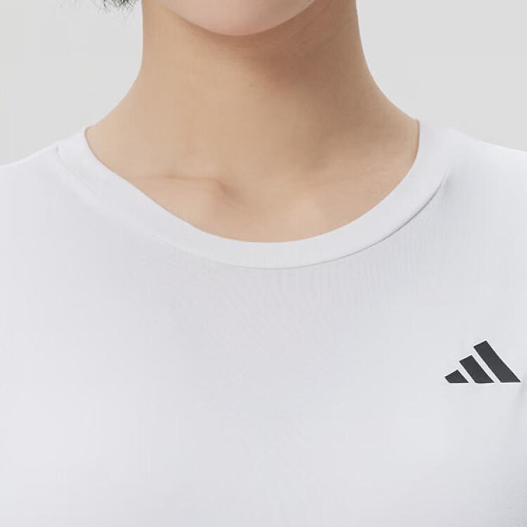 adidas Женская повседневная дышащая футболка с коротким рукавом для бега и тренировок на открытом воздухе KU8736