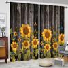 2 шт. Шторы с принтом подсолнухов - Различные варианты подвески, Оконные украшения для спальни, офиса, кухни, гостиной