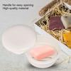 Plastic Soap Case White Soap Dish Round Corner Soap Box  Outdoor Camping