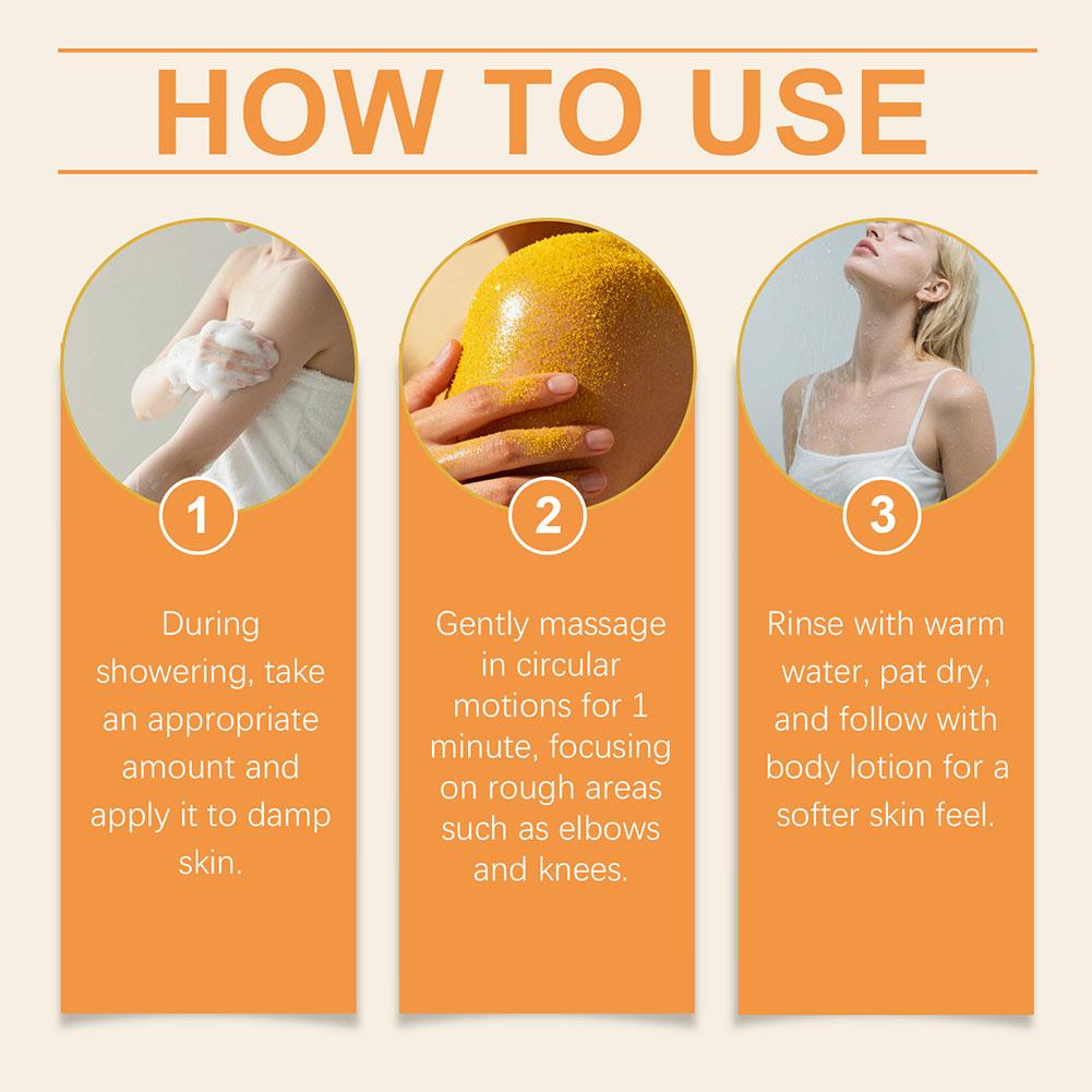 120G 1/2/3PCS Turmeric Body Scrub - All-Natural Exfoliator for Body, Face, Hand & Foot, Gently Moisturizes & Brightens Skin Care