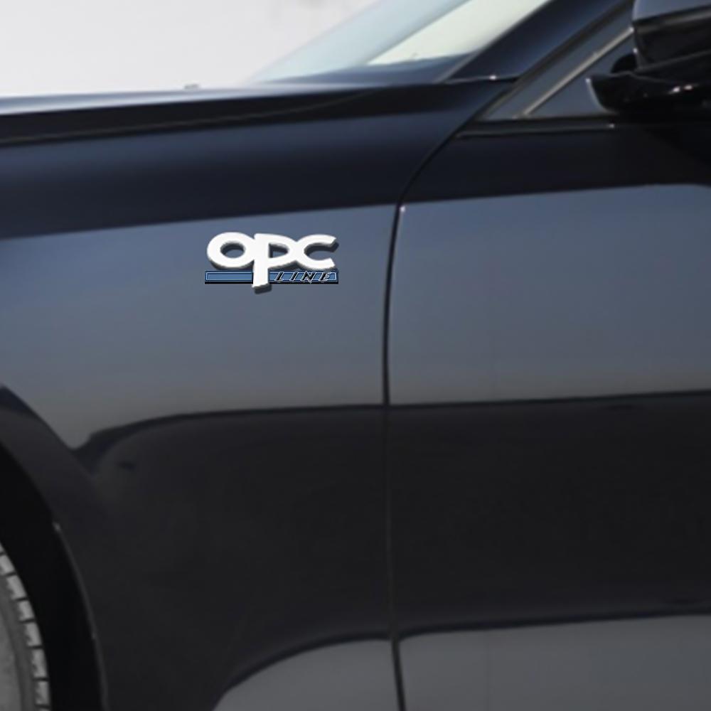 BSXU8 3D Metal OPC LINE Emblem Car Side Fender Tail Badge Sticker For Opel Astra H G J Insignia Mokka Zafira Corsa Vectra C D Antara