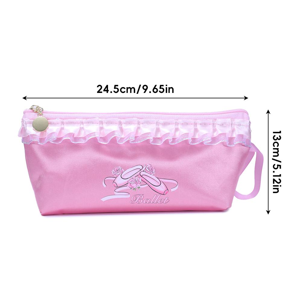 13*24.5СМ Кружевная сумка для хранения танцевальной обуви Детская водонепроницаемая атласная сумка-органайзер для канцелярских принадлежностей Сумка для хранения танцевальной обуви