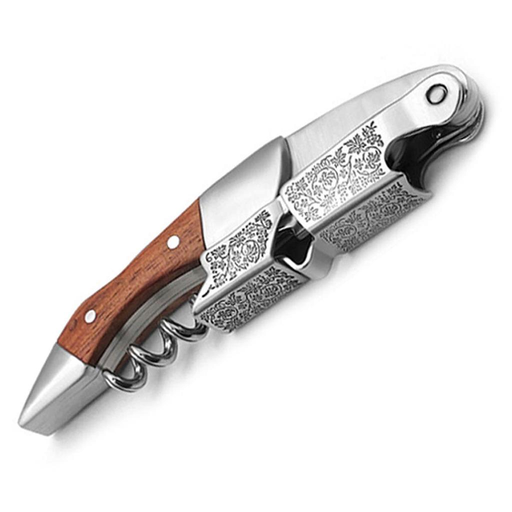 Leeseph штопор для вина, ручной винный ключ с двумя шарнирами для бармена, официанта, официанта, штопор из нержавеющей стали для винных бутылок