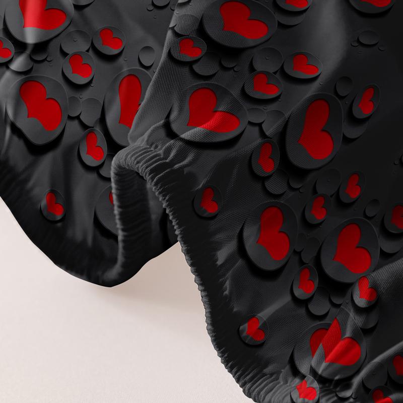 1 Round Matte Bedsheet With A Heart To Heart Gray Pattern, Bedroom Printed Bedspread, Bedding (Excluding Pillowcases)