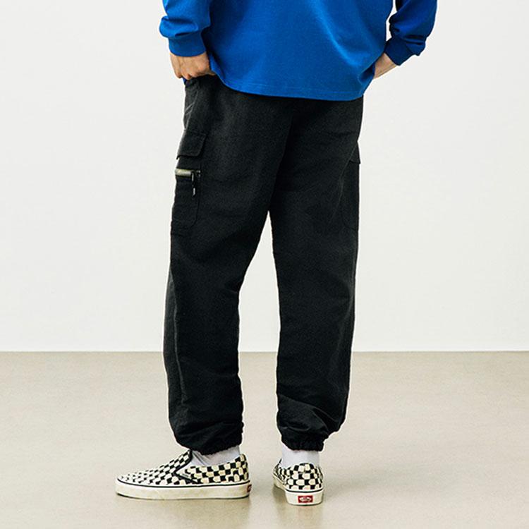 Vans Тканые брюки-карго с несколькими карманами и завязками на шнурке, мужские брюки, черные VN0A5EAZBLK