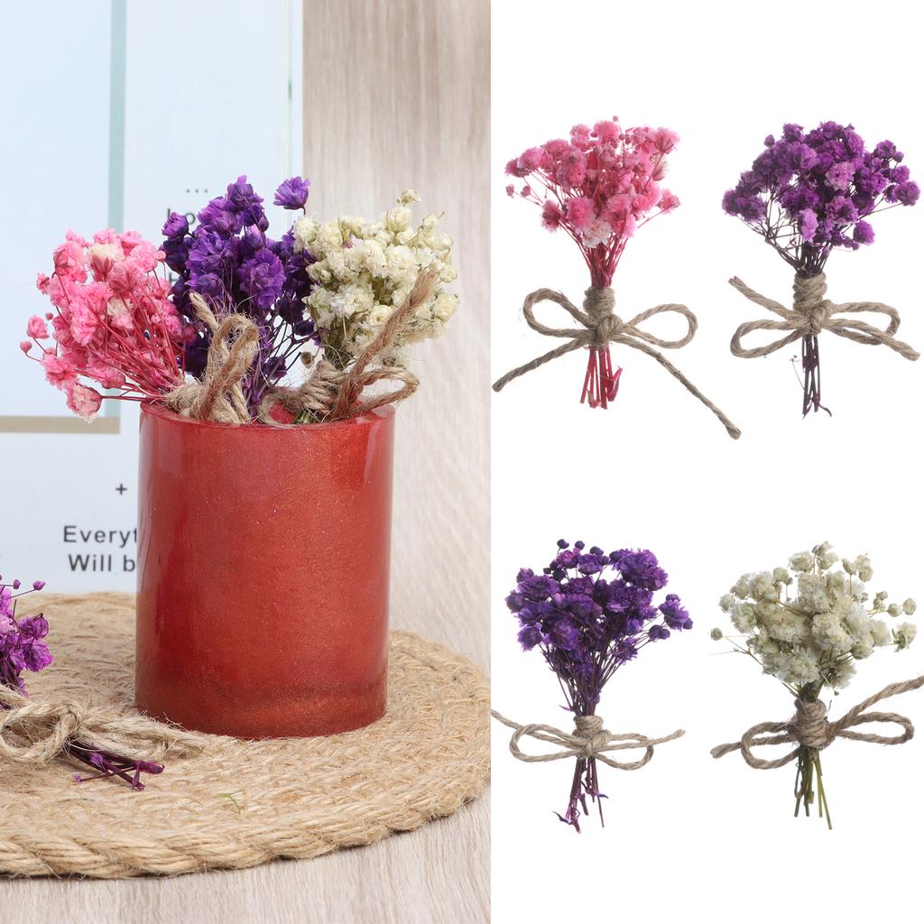 Мини-букеты цветов, букеты из сухоцветов и гипсофилы для поделок своими руками