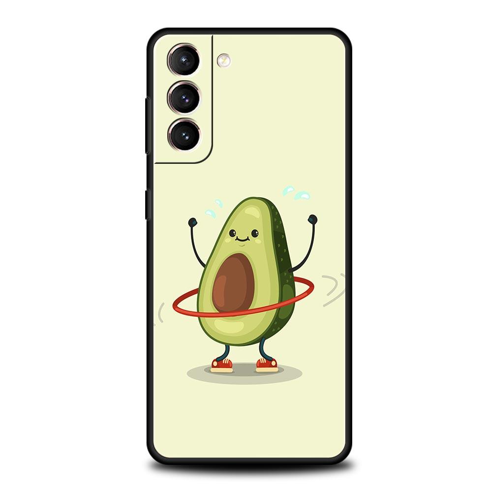 Милый чехол для телефона с изображением авокадо и детской йоги для Samsung Galaxy S24 S23 S22 S20 Ultra S21 FE 5G S10 S9 Plus S10E, мягкий силиконовый чехол