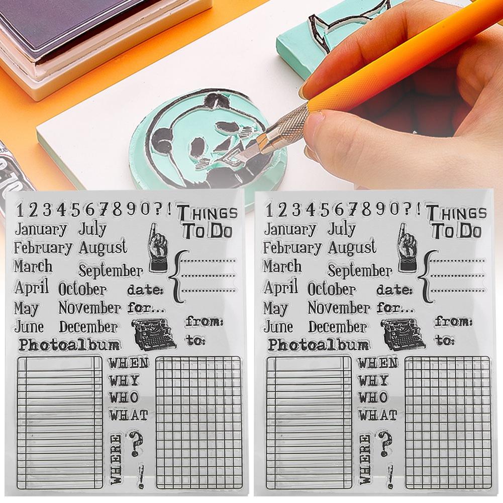 Прозрачный силиконовый штамп для ручного счета, фотоальбома, декора календаря, дат