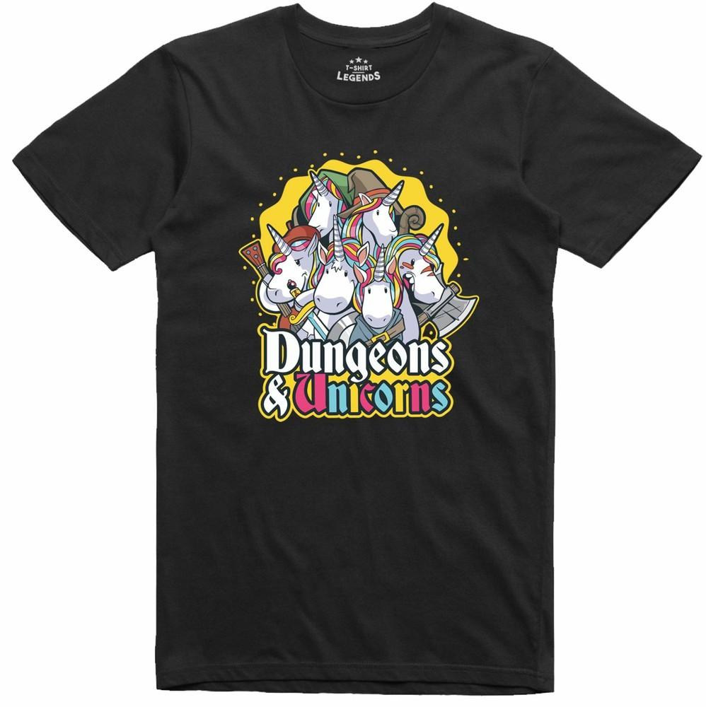 Забавная футболка с единорогом, унисекс, для ролевых игр в подземельях, обычная посадка