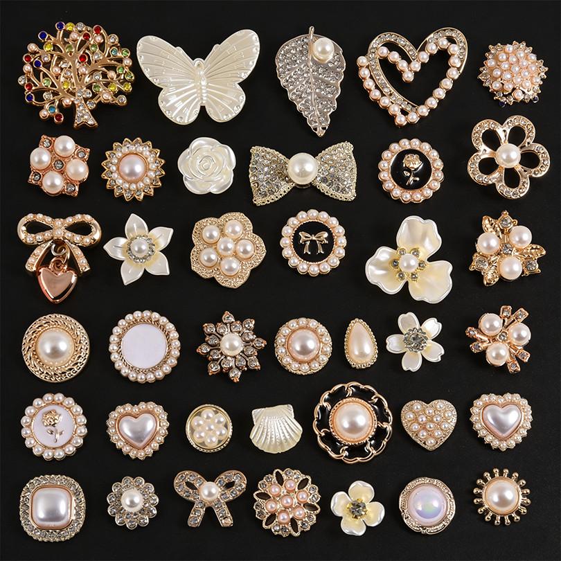 10/20/30/50pcs Random Mix ABS Pearl Charm For Jewelry Making Supplies Heart Flower Round Enamel Junk Cases Charms DIY Phone Case