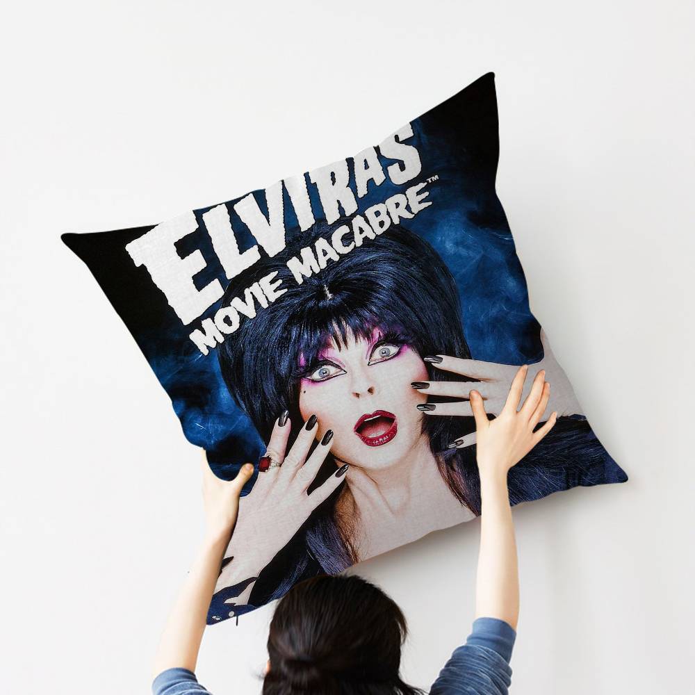 E-Elvira M-Mistress D-Dark Pillow Cushion Cover Pillowcase Living Room Sofa Home Decor
