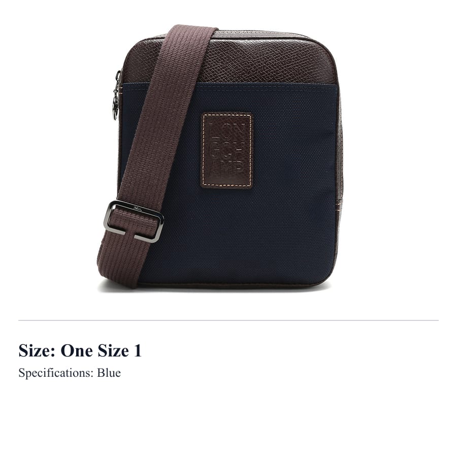 Longchamp Сумка через плечо Boxford из коровьей кожи, Маленькая мужская синяя 1712080127