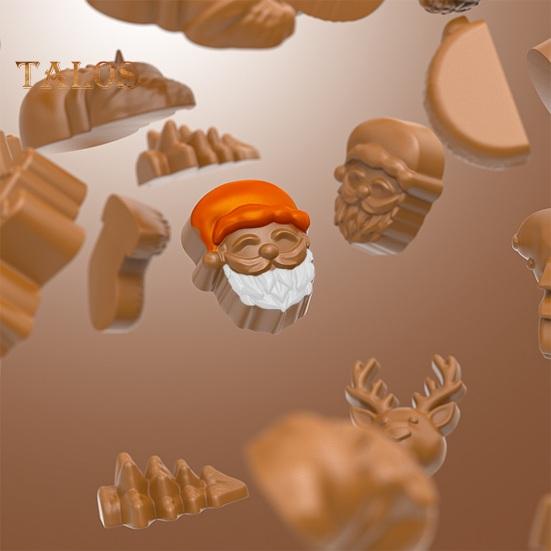 Силиконовая форма, пищевая антипригарная форма для рождественских элементов, легко снимается, многоразовая формочка для печенья, пригодная для использования в духовке