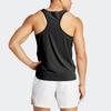 Adidas Adizero Promo Running Singlet Striped Logo Print Quick-Dry Sports Жилет Мужской Топ Черный IL1495