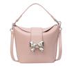 Bow Design Sense Red Bucket Bag Korean Style Light Luxury Fashion High Quality Casual Crossbody Bag Women's New Pop Shoulder Bag