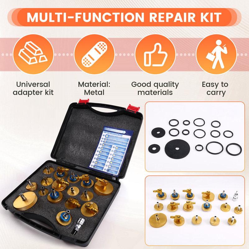 ABMA-Oil Pump Adapter Kit Universal Car Brake Fluid Exchanger Connector 1 Set Auto Repair Tools,Oil Pump Adapter Kit Universal C