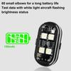 Flashing LED Lights 6 Pieces Cordless Drone Lamp Remote Control 8-Color Anti Collision LED For Dirtbike Trailer Stroller