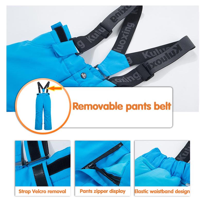 Зимние детские лыжные штаны, утепленные спортивные штаны на открытом воздухе, ветрозащитные водонепроницаемые теплые детские брюки
