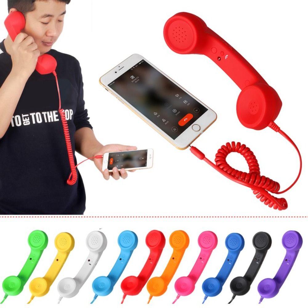 Multifunction Retro Phone Handset Call Receiver Wired Headphones Telephone Handset Computers