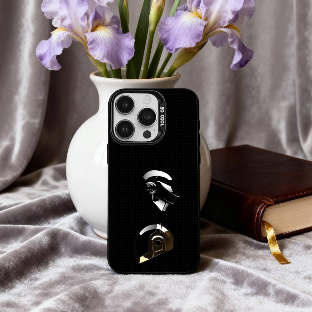 Чехол для телефона D-Daft-T P-Punk-K для iPhone17,16,15,14,13,12,11 Plus,Pro Max Черный Конфетный серебристый чехол для телефона