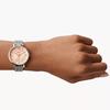 Fossil ES5089 Jacqueline Часы с тремя стрелками и датой, сетчатый браслет из нержавеющей стали