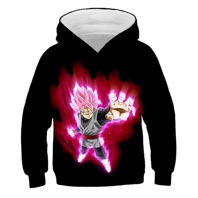 2025 Kids Japanese Anime Super Dragon Ball Pullover Super Goku 3D Print Boy Streetwear Fashion Jumper Casual Dragon Ball Cool Hoodie