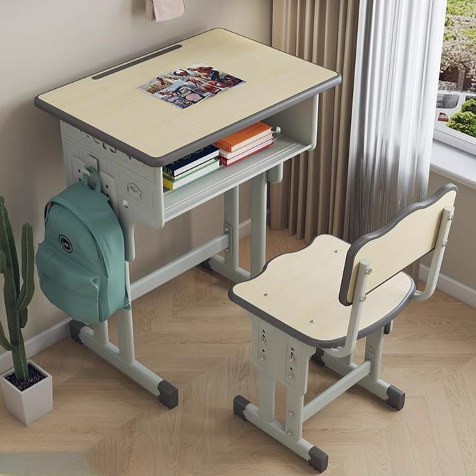 Детский комплект письменного стола и стула, регулируемый по высоте, сверхпрочный, вместительный, стул для учебы с крючком для школьной сумки 45 х 70 см